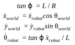 Ackerman Drive Kinematic Equations