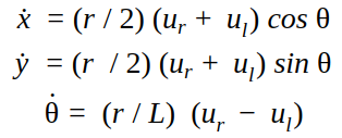 Differential Drive Kinematics Equations